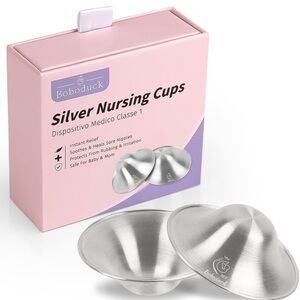 Boboduck silver nursing cups